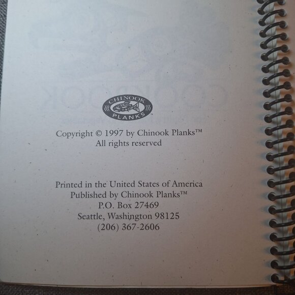 Chinook Planks Cook Book Roasting Wood Northwest Tradition Vintage 1997 Native - Picture 2 of 7